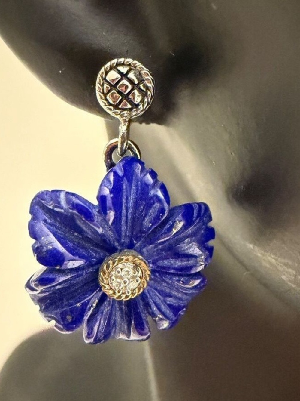 Andrea Candela 18k Blue Lapis Earrings